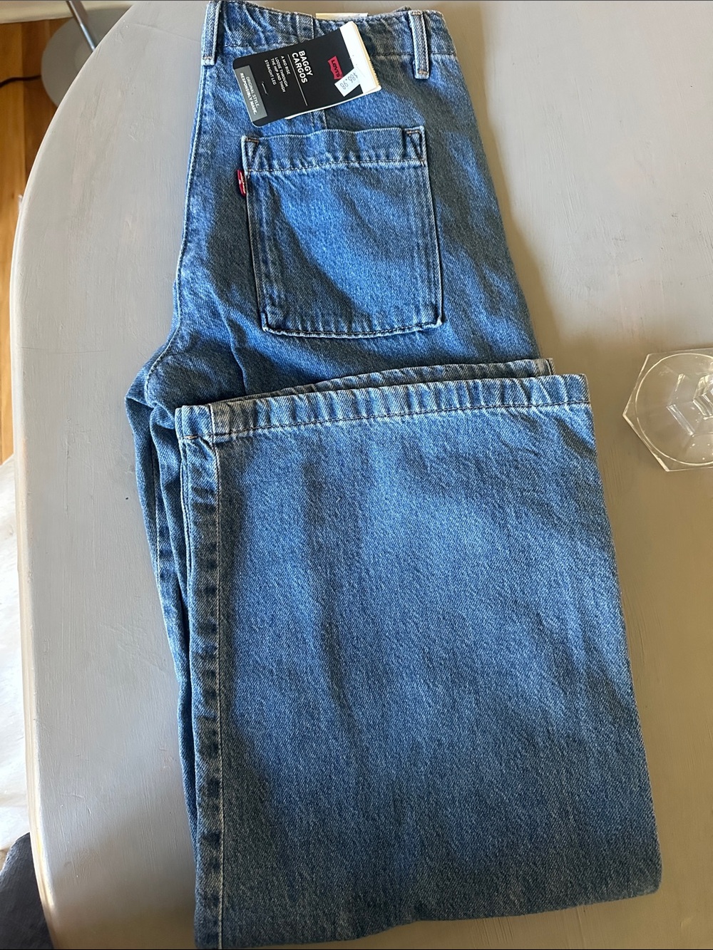 Levi's Women’s  Blue Baggy Cargo Jesns
